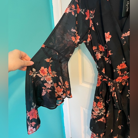 BNWT Navy & Pink Floral Dress - Picture 3 of 9